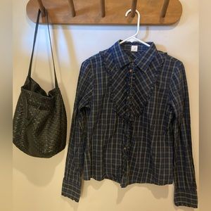 Jcrew women’s button down/cottagecore blouse.
